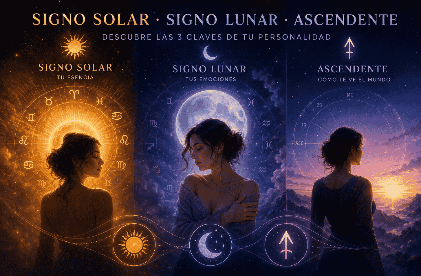 diferencia entre signo solar lunar y ascendente