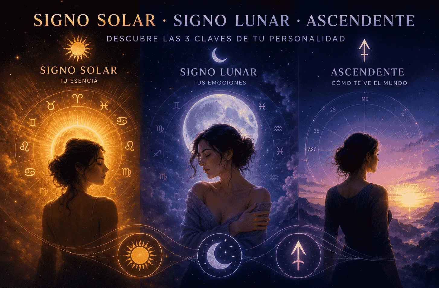 diferencia entre signo solar lunar y ascendente