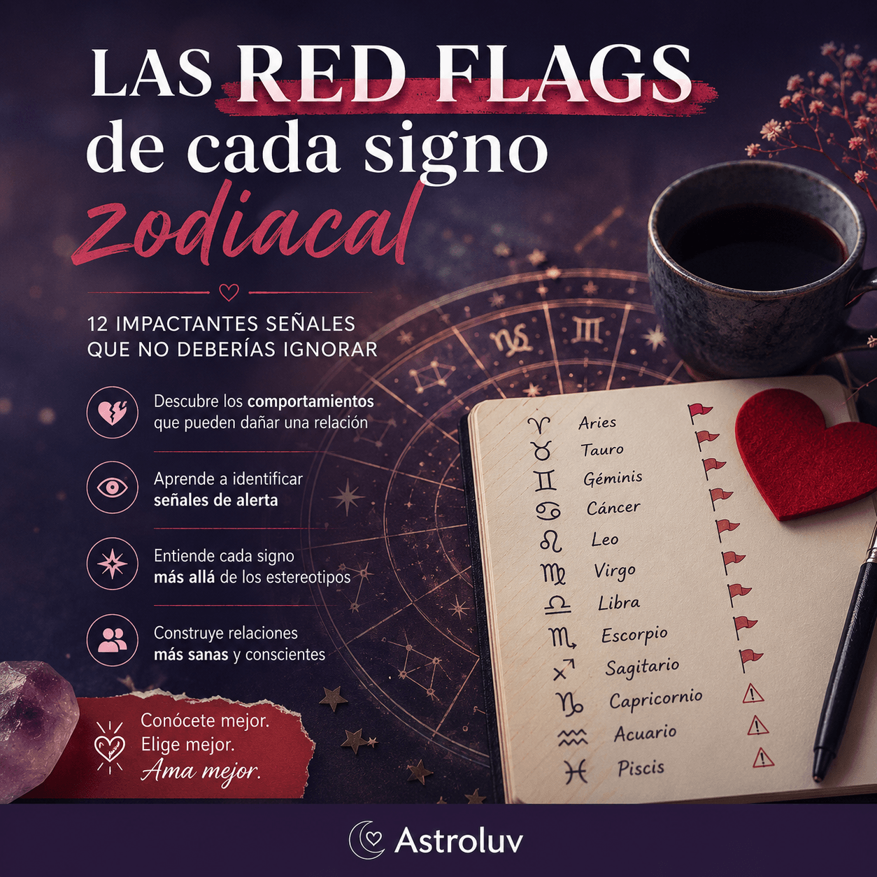 las red flags de cada signo zodiacal