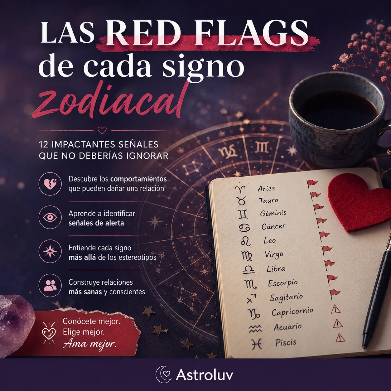 las red flags de cada signo zodiacal